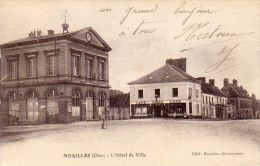 CPA - NOAILLES (60) - Vue De La Place De L'Hôtel De Ville Et Du Café Tabac En 1917 - Noailles