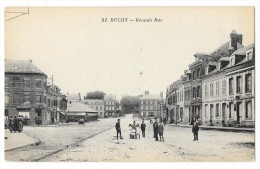 Cpa: 76 BUCHY (ar. Rouen) Grande Rue (animée, Voiture, Plan Rare) N° 32 - Buchy