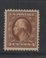 N875-UNITED STATES/USA- 1908- SC#: 334. MNG- 4 CTS. WASHINGTON - CV: US$ 37.50 / €: 35.50 - Neufs