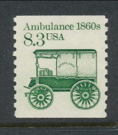 USA 1985 Scott # 2128 And 2128a. Transportation Issue: Ambulance 1860s, Set Of 2, MNH (**). - Coils & Coil Singles