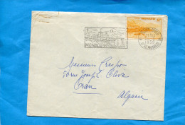 MARCOPHILIE-Lettre-Monaco- Pour Algérie --cad 1959 +Flamme Du Chateau--stamp N°311a - Briefe U. Dokumente