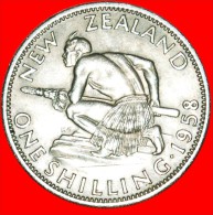 * DRESSED QUEEN (1953-2022): NEW ZEALAND ★ SHILLING 1958 TYPE 1956-1965! LOW START ★ NO RESERVE! - New Zealand