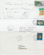 LOT 1195 3 PLIS MAYOTTE 1999 2000 MAMOUDZOU DEMBENI MTZAMBORO - Lettres & Documents