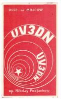 TX132     QSL - RADIO AMATEUR CARD - USSR, MOSCOW - Radio Amatoriale