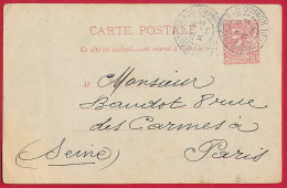 Monako / Monaco - Alte Ganzsache ~ 1909 - Cartas & Documentos