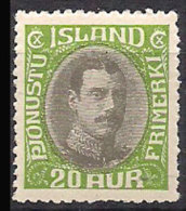 Iceland 1920 Christian X, Mi 38, Unused Never Hinged - Dienstzegels