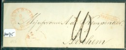 POSTHISTORIE * NA POSTTIJD * BRIEFOMSLAG * Uit 1856 Gelopen Van AMSTERDAM Naar ARNHEM (10.075) - ...-1852 Prephilately