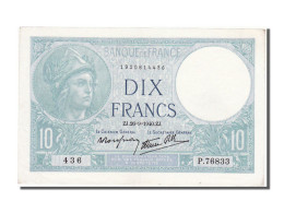 Billet, France, 10 Francs, 10 F 1916-1942 ''Minerve'', 1940, 1940-09-26, SPL - 10 F 1916-1942 ''Minerve''