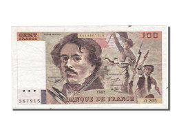 Billet, France, 100 Francs, 100 F 1978-1995 ''Delacroix'', 1991, TTB, Fayette:69 - 100 F 1978-1995 ''Delacroix''