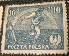 Poland 1921 Sowing Man 10m - Used - Ungebraucht