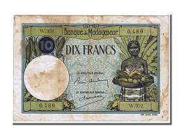 Billet, Madagascar, 10 Francs, 1937, TTB - Madagascar