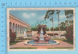 USA Florida ( Ringling Art Museum Between Bradenton And Sarasota ) Linen Postcard CPSM 2 Scans - Sarasota