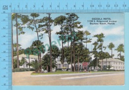 USA Florida (  Osceola Hotel Daytona Beach  ) Linen Postcard CPSM 2 Scans - Daytona