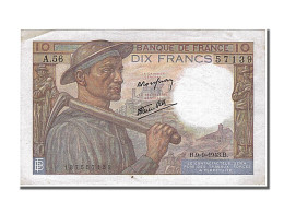 Billet, France, 10 Francs, 10 F 1941-1949 ''Mineur'', 1943, 1943-09-09, SPL+ - 10 F 1941-1949 ''Mineur''