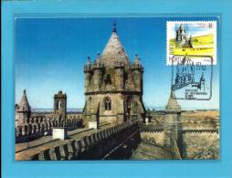 ÉVORA - Catedral - Torre Da Lanterna - MAXIMAFILIA  TURISMO - 17.09.1980 - PORTUGAL - CARTE MAXIMUM - MAXICARD - Cartes-maximum (CM)