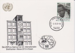 United Nations Show Card 2013 ´Essen´ - May 2013 - With Mi 765 World Radio Day - Storia Postale