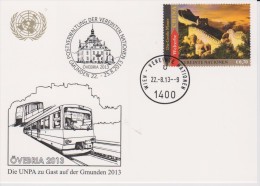 United Nations Show Card 2013 ´Övebria´ - August 2013 - With Mi 768 UNESCO World Heritage - China - Great Wall - Lettres & Documents