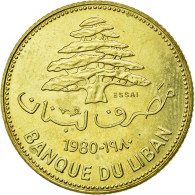 Monnaie, Lebanon, 25 Piastres, 1980, FDC, Nickel-brass, KM:E13 - Líbano