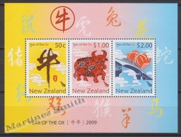 New Zealand - Nouvelle Zelande 2009 Yvert BF 239 - Chinesse Year Of The Ox - Miniature Sheet - MNH - Neufs
