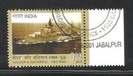 INDIA, 2015, FIRST DAY CANCELLED,  Indian Armed Forces, Valour And Sacrifice, 1 V,  War, Ship - Gebruikt