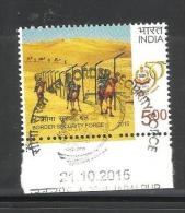 INDIA, 2015, FIRST DAY CANCELLED, Border Security Force, Military, Militaria, Camel, - Usati