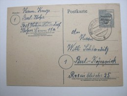 1948, Ganzsache Der SBZ In Westberlin Verwended, Berlin Frohnau 2012.1948 , Katalog 100Euro  .-  350Euro. - Lettres & Documents