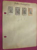 INDES FRANCAISES 4 TIMBRES COLONIES FRANCAISES  Neuf Sur Charnières(*) - Unused Stamps
