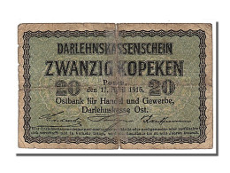 Billet, Allemagne, 20 Kopeken, 1916, B - Other & Unclassified