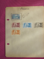 ETABLISSEMENT OCEANIE FRANCAISE  5 TIMBRES COLONIES FRANCAISES  POSTES  Neuf Sur Charnières (*) - Neufs