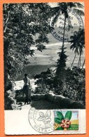 1958 - ILES WALLIS - FUTUNA. Posted FDC Stamp Flower. Jour Emission - Wallis Et Futuna