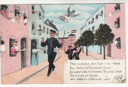 AK Reservisten, Soldaten, Mit Gedicht, Stadtansicht, Stempel Zittau, 1913 - Zittau