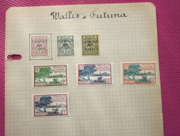 WALLIS & FUTUNA  FRANCAIS 7 TIMBRES -POSTE SURCHARGES  Neuf Sur Charnières (*) - Neufs