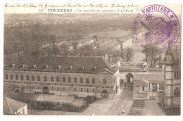 94 - Val De Marne - Vincennes Vue Quartiers Cachet Militaire 13 Regiment D'artillerie 1916 - Vincennes