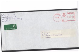 SWEDEN Postal History Letter Brief SE 044 Meter Mark Franking Machine Goteborg - Lettres & Documents