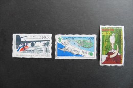 Mayotte :3 Timbres Poste Aérienne  Neufs Sans Charnière - Luftpost