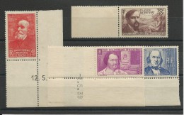 1939 - YVERT N° 436/439 ** MNH (439 * MLH) - COTE = 55 EUR. - - Nuovi