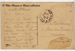 BATAILLON D ETAPES - CAPITAINE COMMANDANT - MAISON CARREE ALGER - CACHET MILITAIRE - SUR CPA - Militärstempel Ab 1900 (ausser Kriegszeiten)