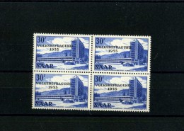 - SARRE 1947/56 . TIMBRE DE 1955 . BLOC DE 4 NEUFS   . - Neufs