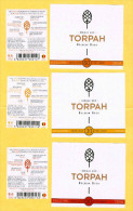 3 étiquettes +CE Bière La Binchoise "TORPAH" 330ml - Birra