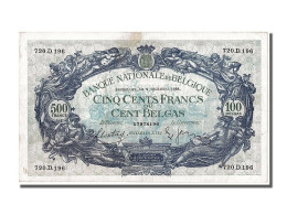 Billet, Belgique, 500 Francs-100 Belgas, 1938, 1938-12-02, TTB+ - 500 Francos-100 Belgas