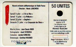 TELECARTE 50 U - CHOREGIES D' ORANGE 1988 - Wagner  - L' Anneau Du Nibelung - Janowski - Jean Cortot - 1988