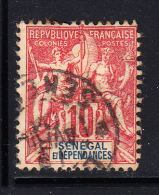 Senegal Used Scott #41 10c Navigation And Commerce, Red - Oblitérés