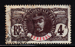 Senegal Used Scott #59 4c General Louis Faidherbe, Chocolate On Gray Blue - Oblitérés