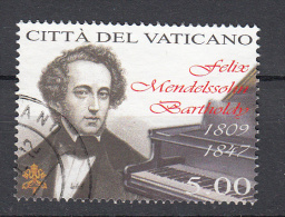 Vaticaan 2009 Mi Nr 1656 Waarde 5,00 Euro Felix Mendelssohn Bartholdy - Gebraucht