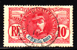 Upper Senegal & Niger Used Scott #5 10c General Louis Faidherbe, Carmine - Pulled Perf - Usados