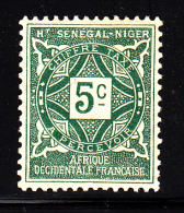 Upper Senegal & Niger MH Scott #J8 5c Postage Due - Unused Stamps