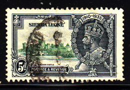 Sierra Leone Used Scott #168 5p George V 1935 Silver Jubilee - Sierra Leona (...-1960)