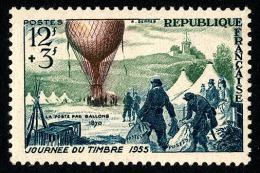 FRANCE 1955 - Yv. 1018 **   Cote= 6,00 EUR - Journée Du Timbre. Ballon-poste ..Réf.FRA28320 - Neufs