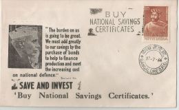 Special Cover, Slogan Cancellation, Buy National Saving Certificates, Message From J L Nehru, First Prime Minister India - Lettres & Documents