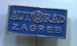 VOLKSWAGEN VW - Autorad Zagreb Croatia, Car, Auto, Automobile, Vintage Pin Badge - Volkswagen